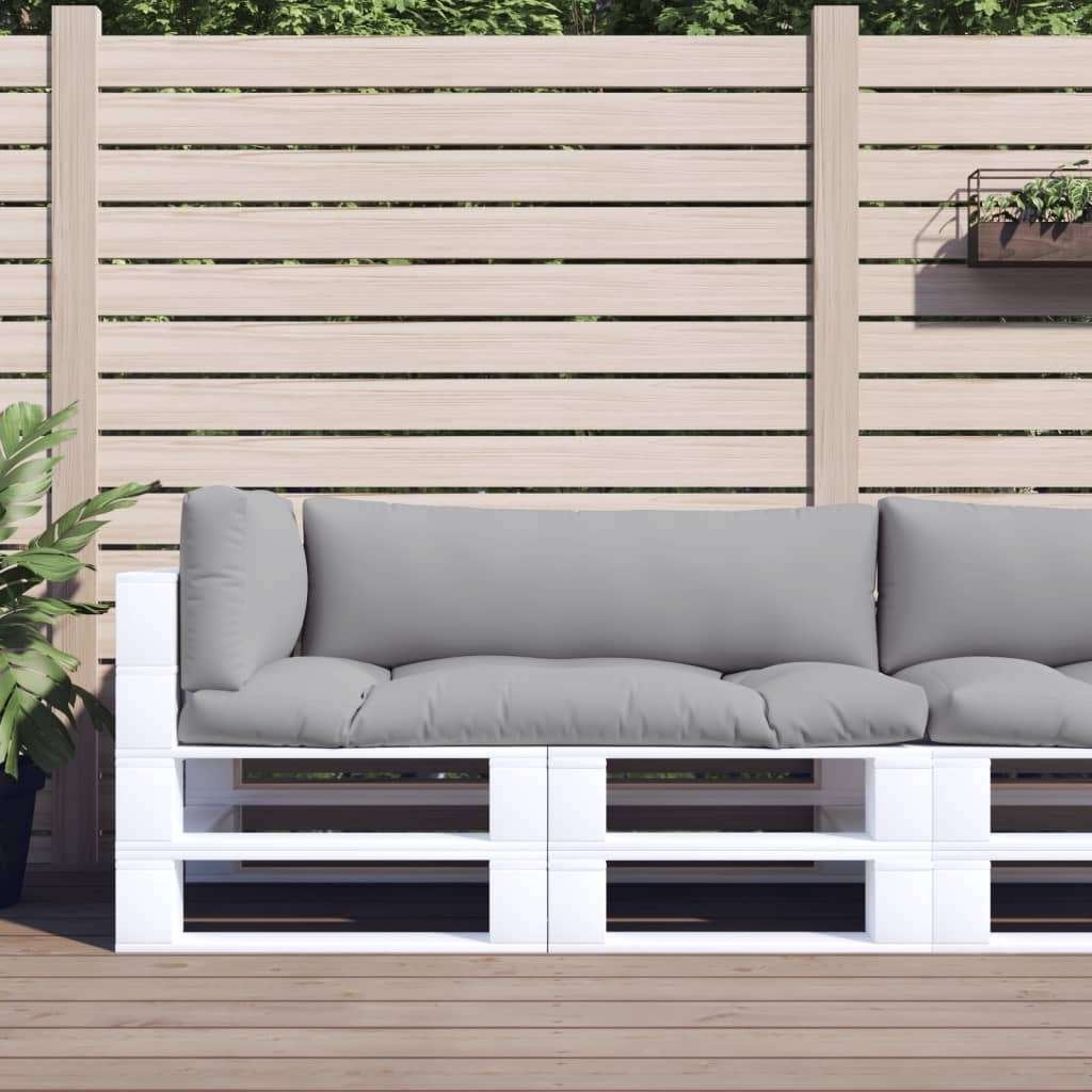 vidaXL Palletkussens 3 st stof grijs, Enlèvement, Neuf
