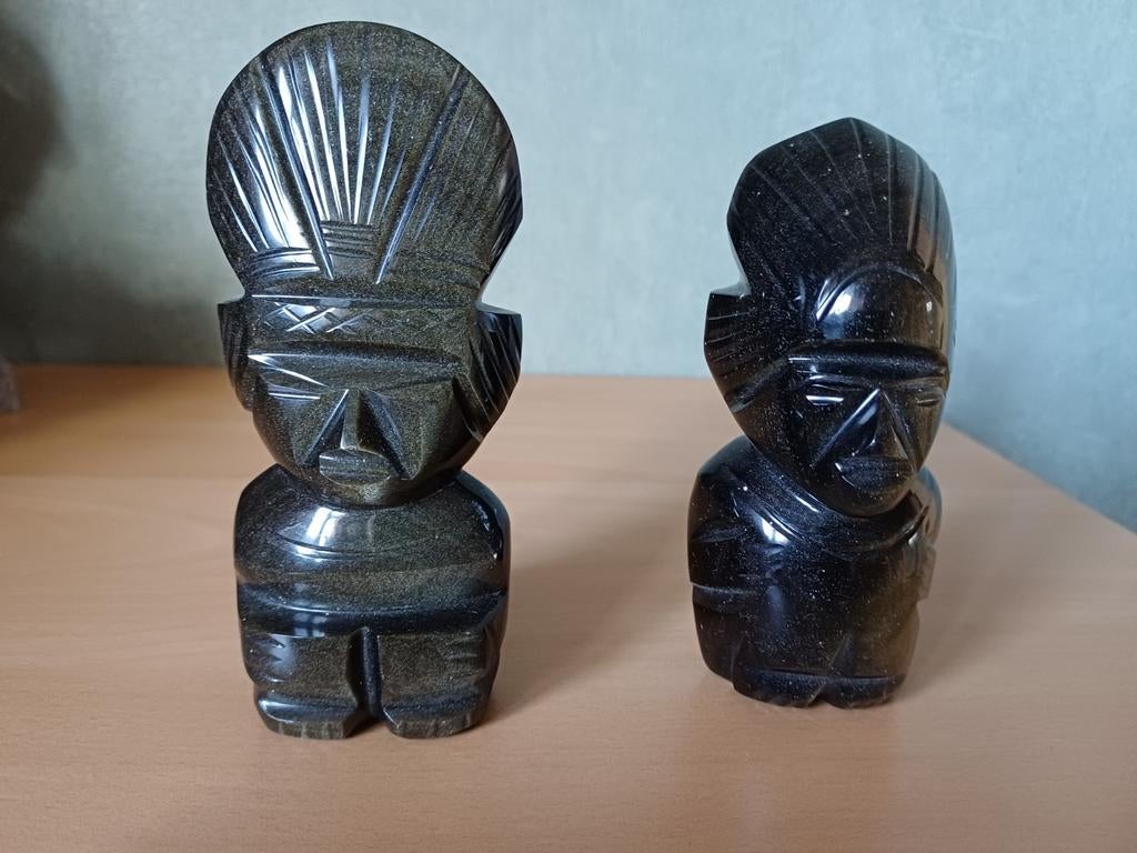 Set van 2 stenen beelden, Ophalen of Verzenden