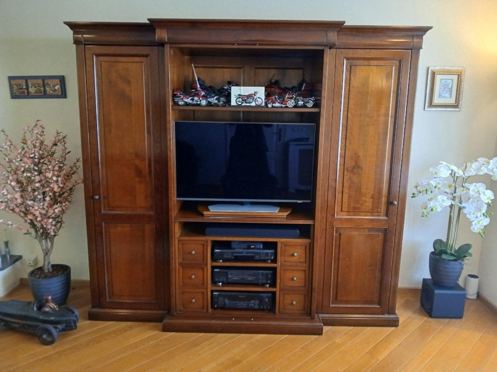 Selva TV/Audio massief kersenhouten wandmeubel, Ophalen, 200 cm of meer, Zo goed als nieuw, Kersenhout