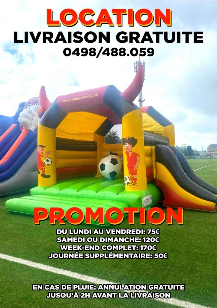 Location château gonflable football, Enlèvement