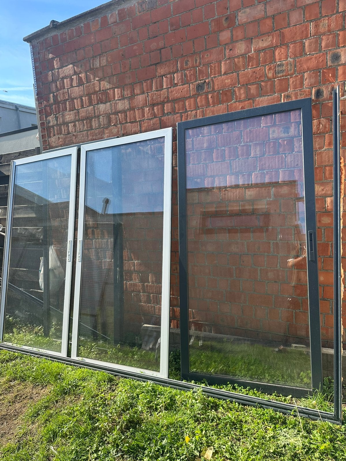 Glazen Schuifdeuren – Dubbel Glas, Doe-het-zelf en Bouw, Ophalen of Verzenden, Zo goed als nieuw