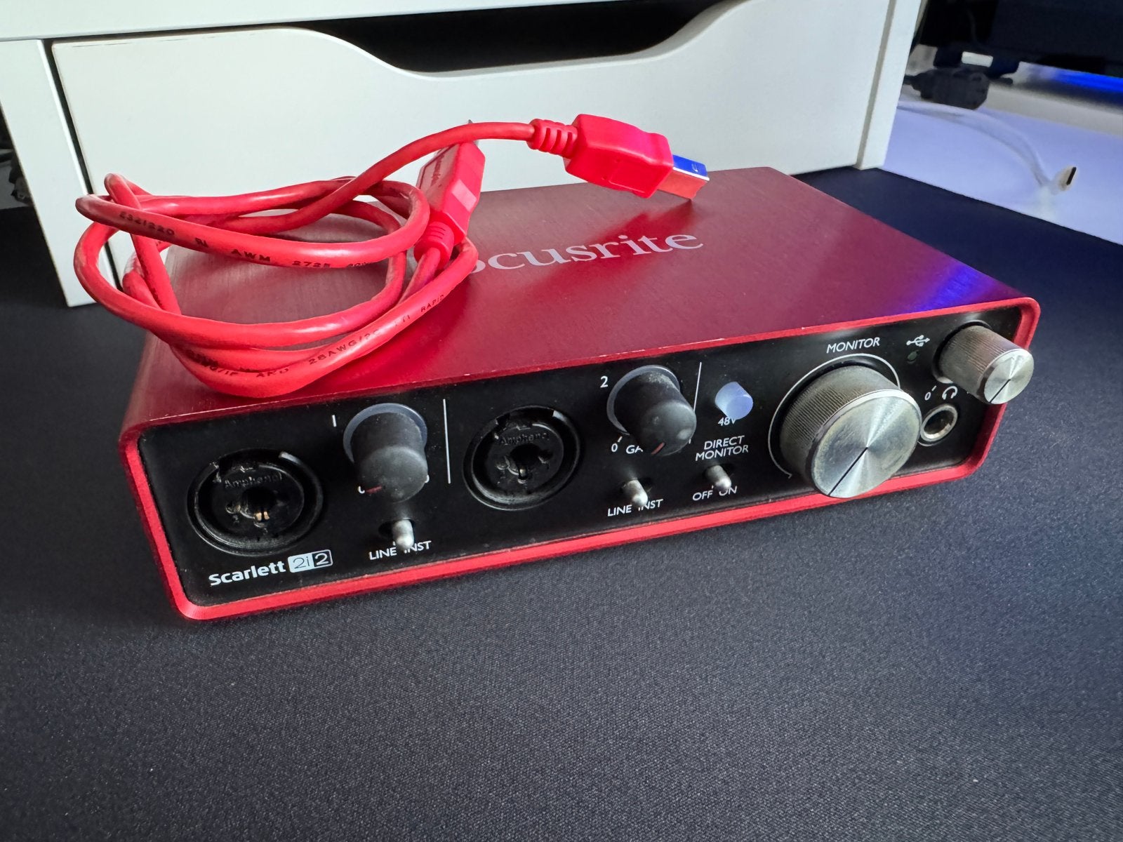 Focusrite 2i2 2th gen, Computers en Software, Geluidskaarten, Ophalen of Verzenden, Gebruikt