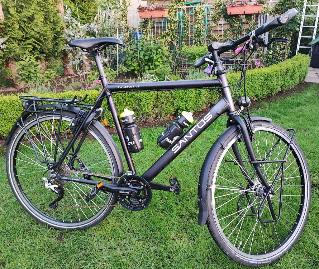 SANTOS TRAVELMASTER 2.8  VAKANTIEFIETS MAAT 57, Velgrem, Versnellingen, Zo goed als nieuw, 53 tot 57 cm
