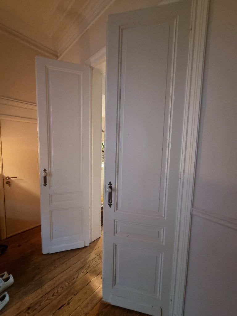 Double porte blanche de maison de maître, Enlèvement, Utilisé