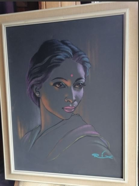 vintage portret originele Trix adapt Tretchikoff 60er, Ophalen, Huis en Inrichting