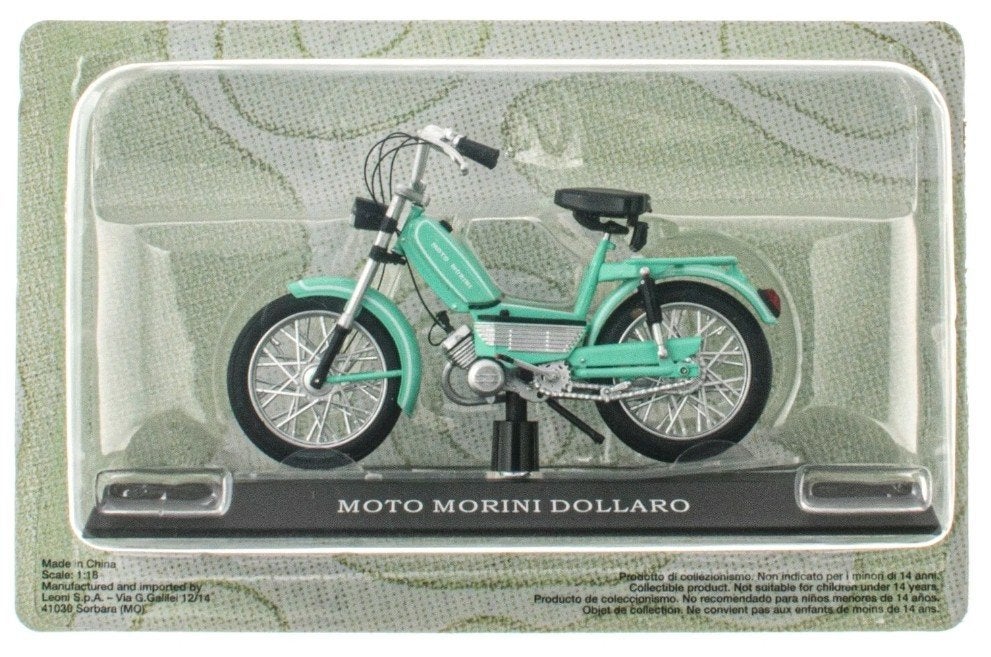 Moto Morino Dollaro brommer, groen 1:18 in ongeopende blist, Ophalen of Verzenden