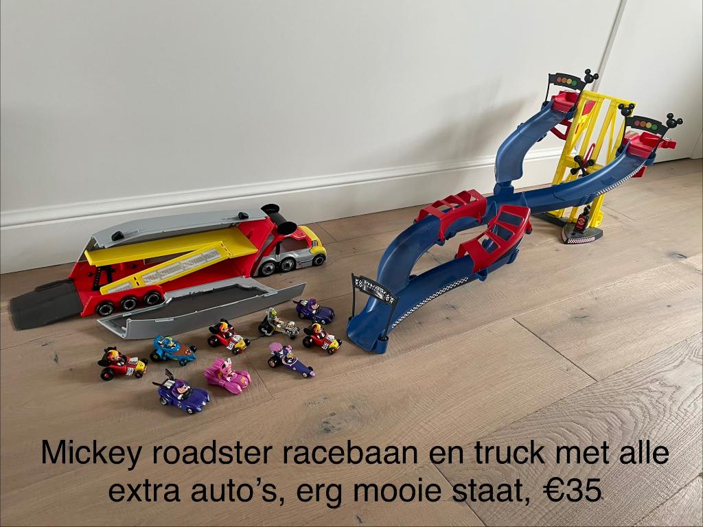 Autobaan mickey, Kinderen en Baby's, Ophalen, Zo goed als nieuw, Racebaan