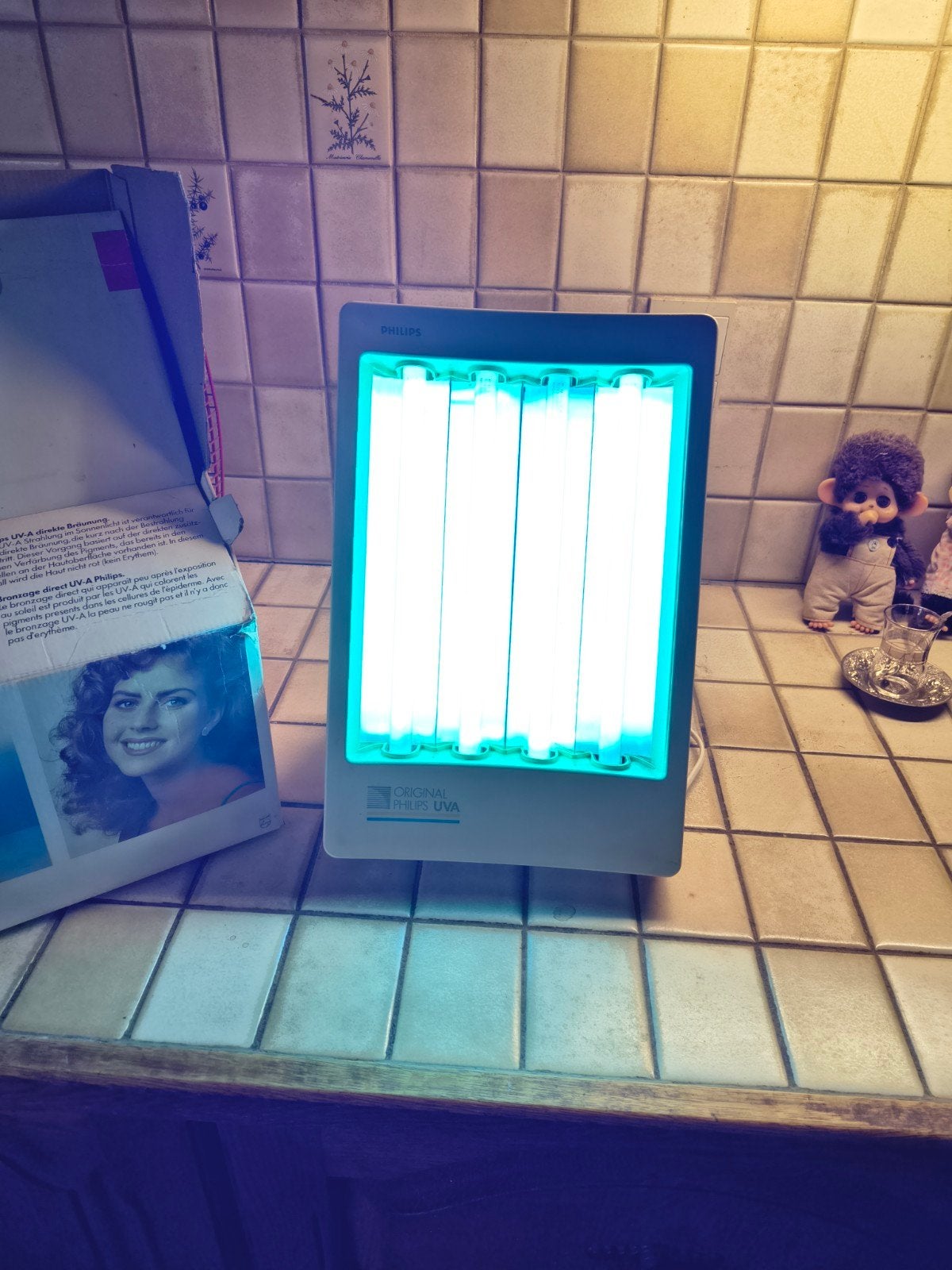 Gezichtsbruiner Philips, Electroménager, Solarium, Banc solaire & Bronzage facial, Enlèvement, Utilisé, Solarium visage, Moins de 10 lampes