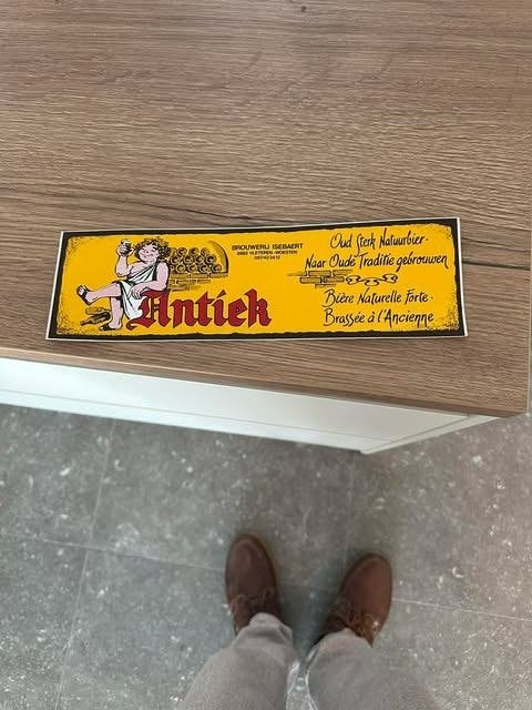 Antiek sticker brouwerij Isebaert Vleteren Woesten, Ophalen, Nieuw, Overige typen, Overige merken