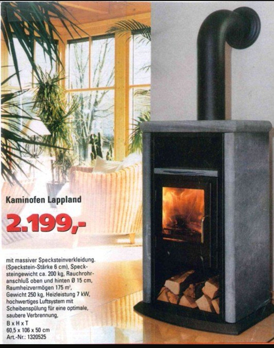 Houtgestookte Speksteenkachel, Huis en Inrichting, Kachels, Ophalen, Houtkachel, Zo goed als nieuw, Vrijstaand