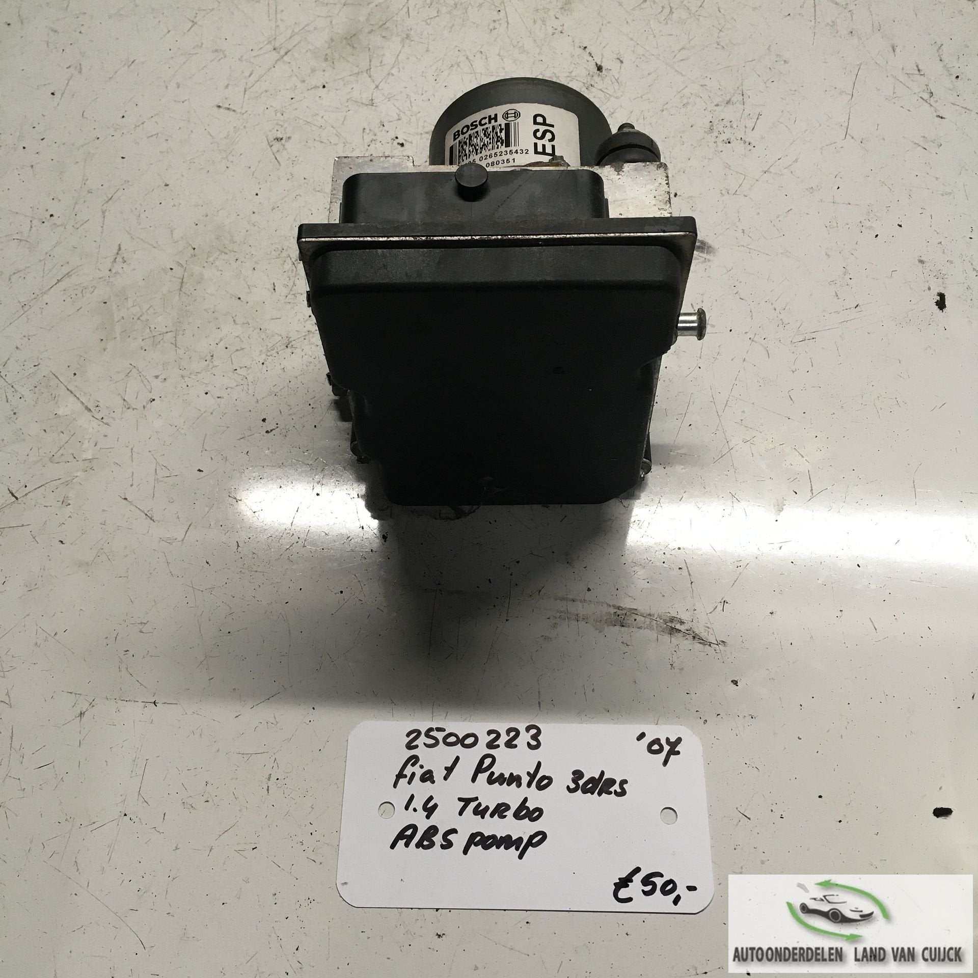 Fiat Punto 3drs 1.4 turbo 2007 2500223  ABS Pomp   51798105, Gebruikt, -, -, Ophalen of Verzenden