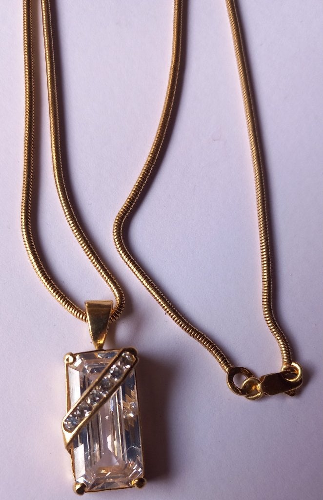 18kt halsketting met hanger, Met hanger, Gebruikt, Geel, Ophalen of Verzenden