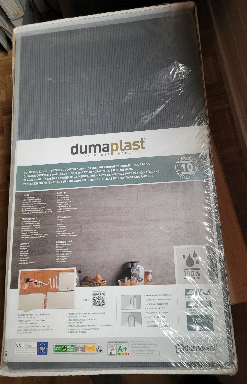 Dumaplast wandtegel Dumawall 65x37,5 cm-dark cement (2 pak.), Bricolage & Construction, Enlèvement, Neuf