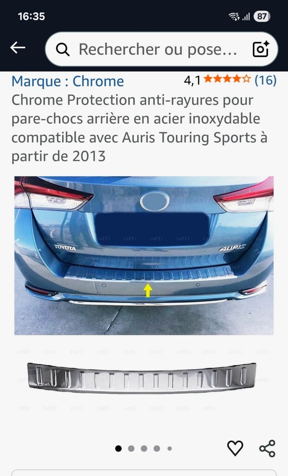 vend protection par choc, Ophalen