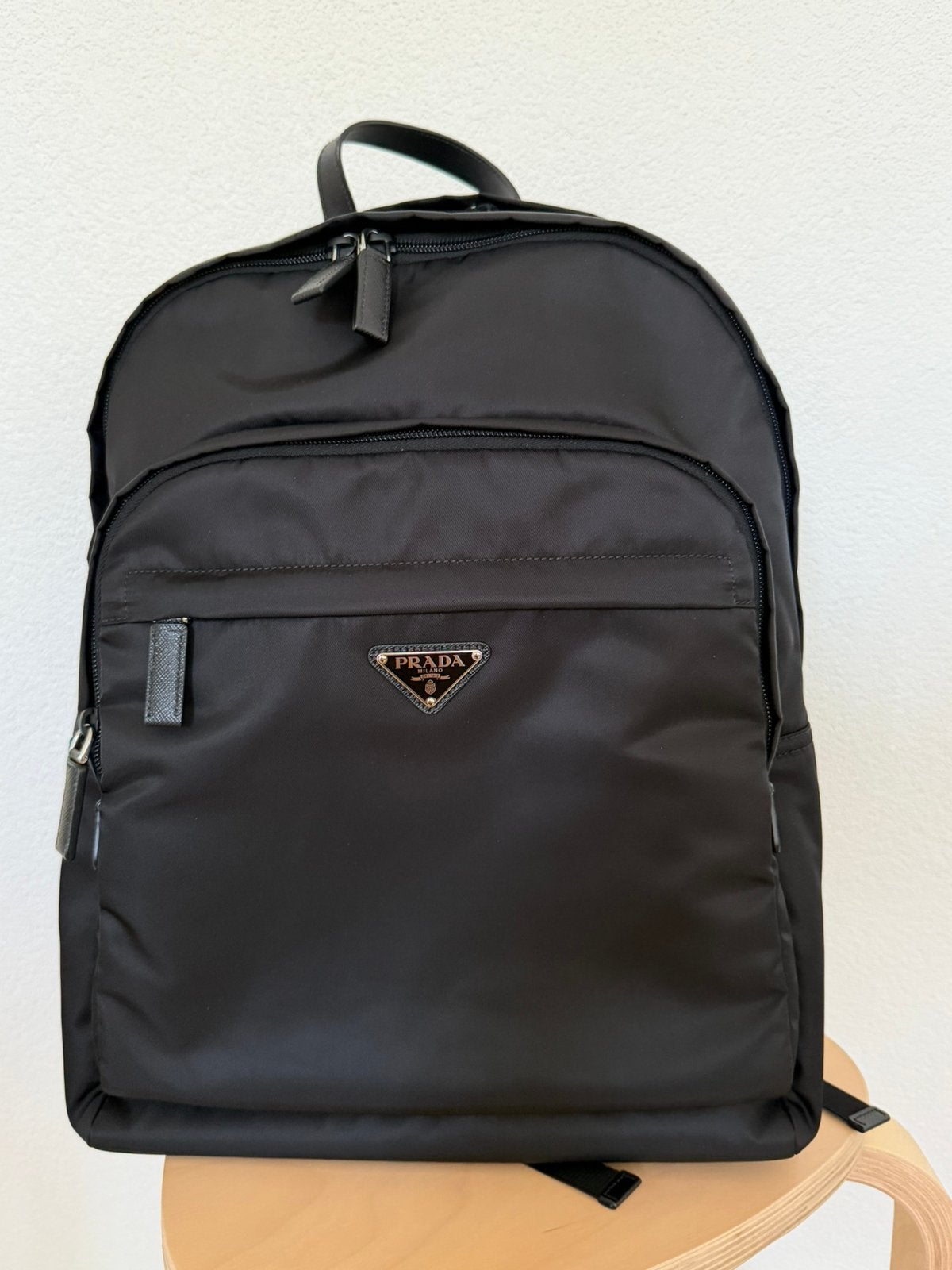 Nieuw Prada Re-Nylon Saffiano Leather Backpack Rugtas Rugzak, Enlèvement ou Envoi, Neuf