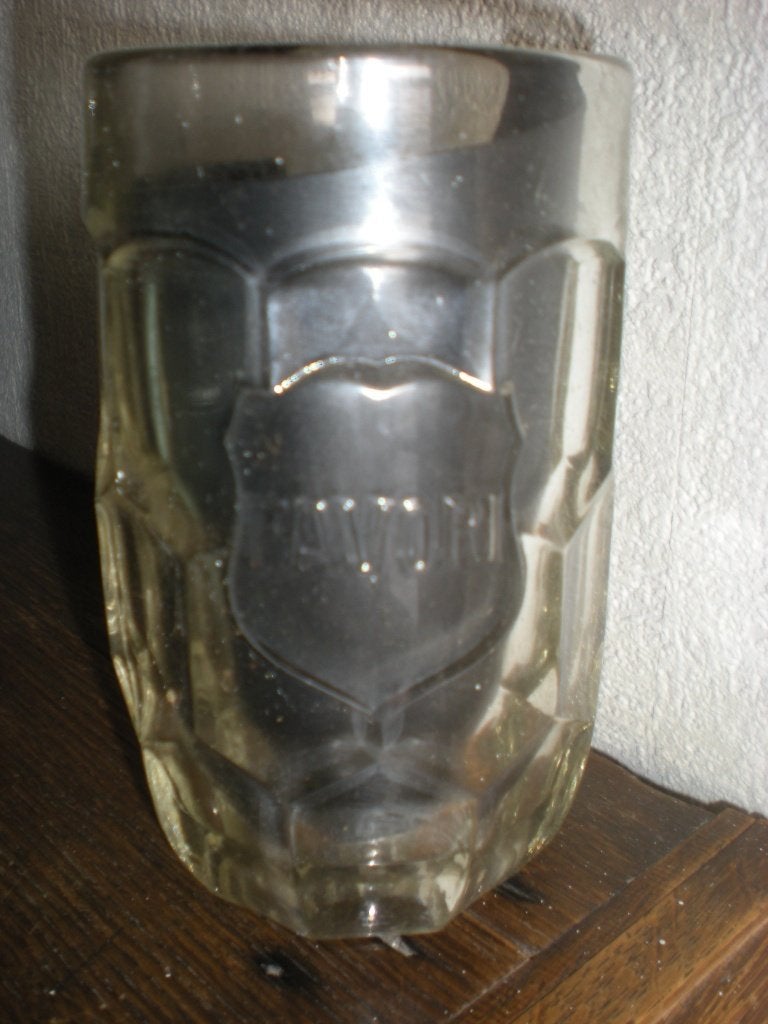Union des coopérateurs Falisole - chope "FAVORI" verre moulé, Collections, Enlèvement ou Envoi, Comme neuf, Chope(s)