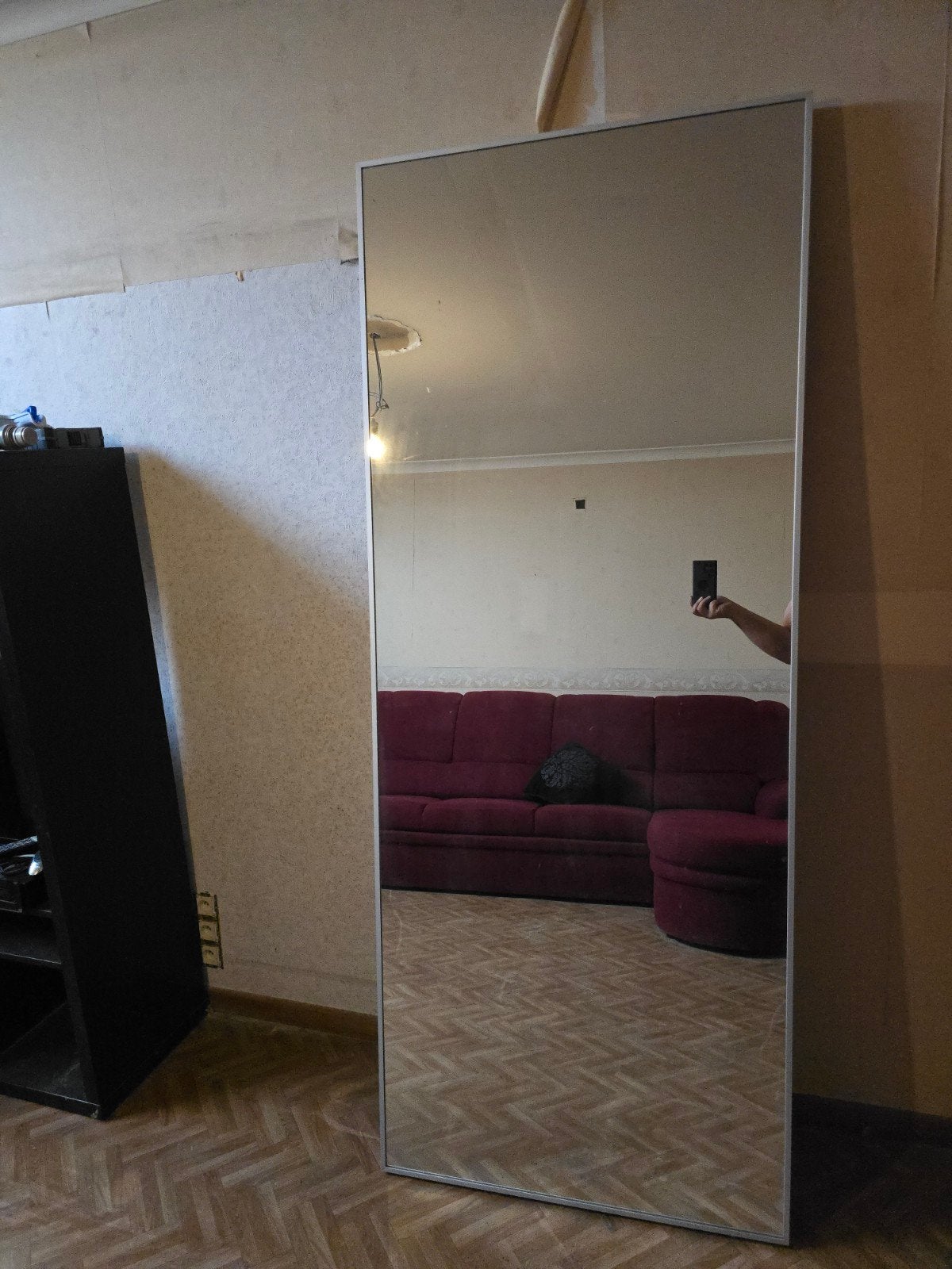 Ikea Staande spiegel hovet, Huis en Inrichting, Woonaccessoires | Spiegels, Ophalen, Zo goed als nieuw, 75 tot 100 cm, 150 tot 200 cm