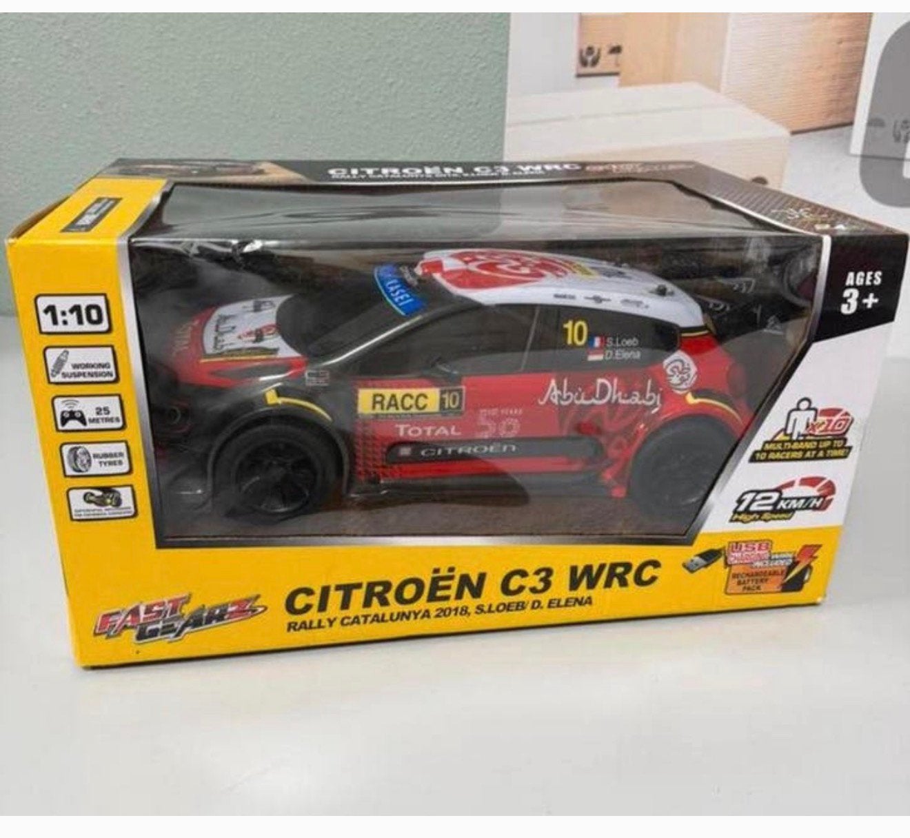 Citroën C3 WRC RC bestuurbare Auto 1:10 2.4GHz 12 km/h NIEUW, Elektro, Nieuw, Ophalen of Verzenden, Schaal 1:10