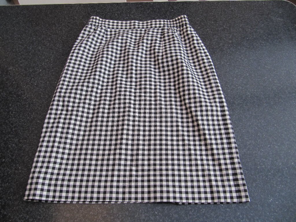 rok 40, zwart- wit ruitje , vintage, A-lijn, Kleding | Dames, Rokken, Ophalen of Verzenden, Gedragen, Maat 38/40 (M), Meerkleurig