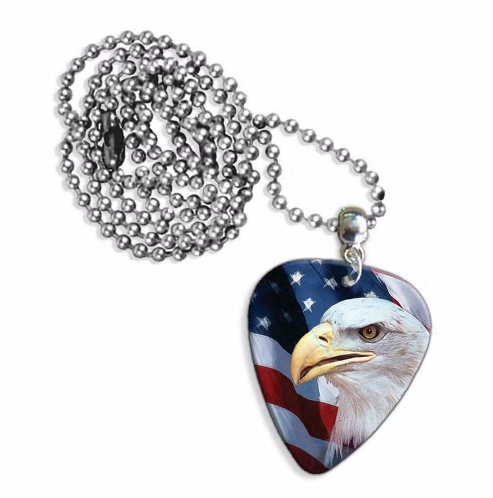 Plectrum ketting of keychain met afbeelding van USA vlag, Ophalen of Verzenden, Nieuw