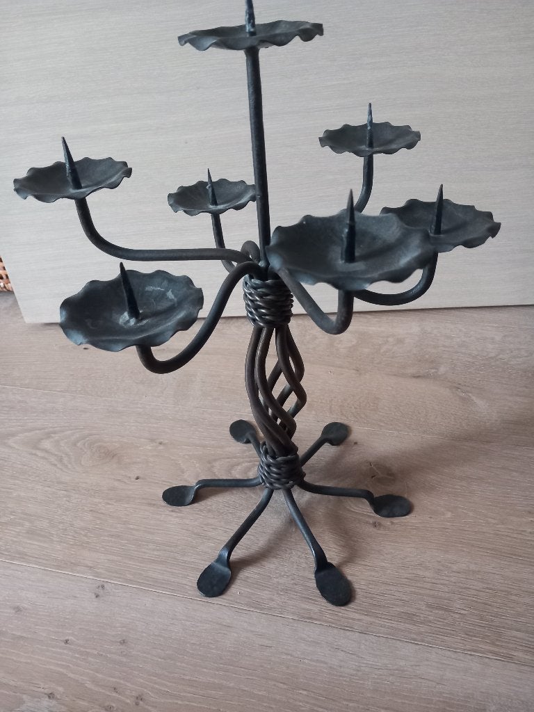 smeedijzeren kandelaars, Antiek en Kunst, Ophalen, Overige materialen