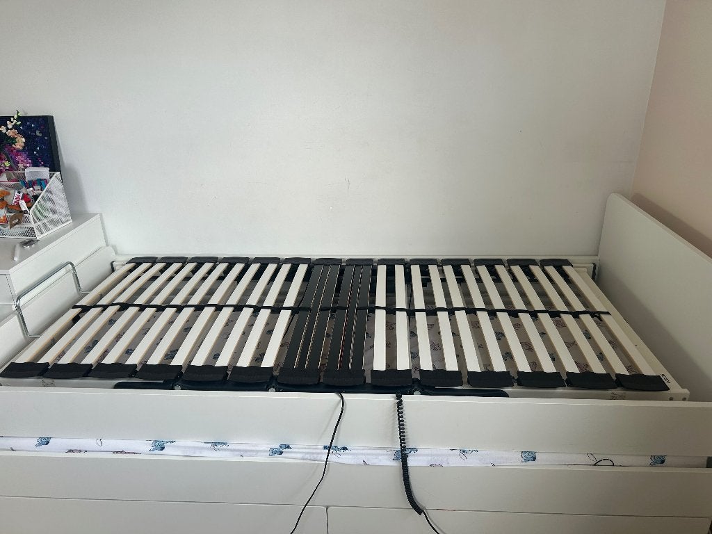 sommier électrique lit 1 personne, 90 cm, Une personne, Enlèvement, Utilisé