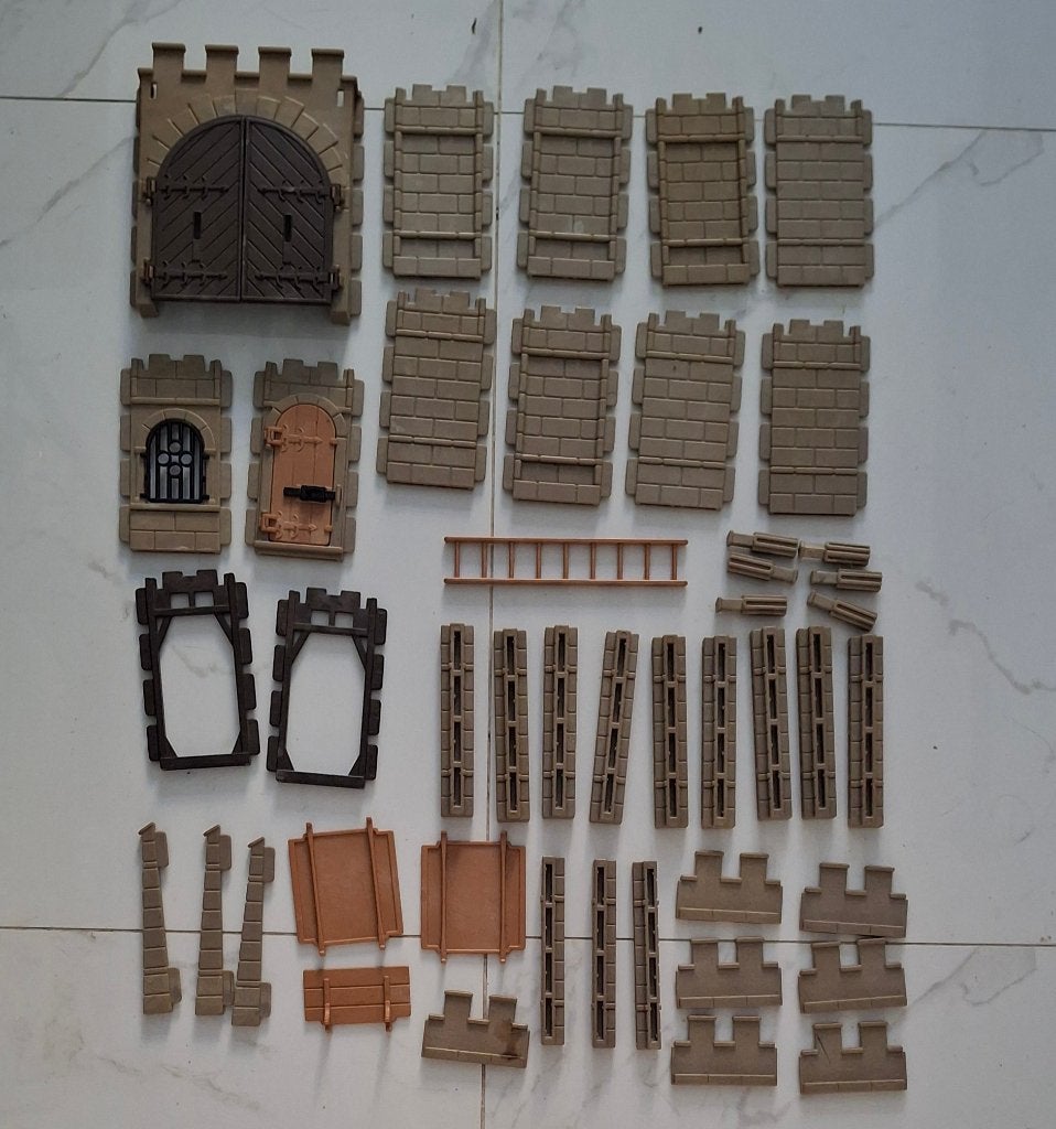lot pieces ancien chateau Playmobil Geobra vintage, Enlèvement ou Envoi, Utilisé, Pièces détachées, Château/Fort