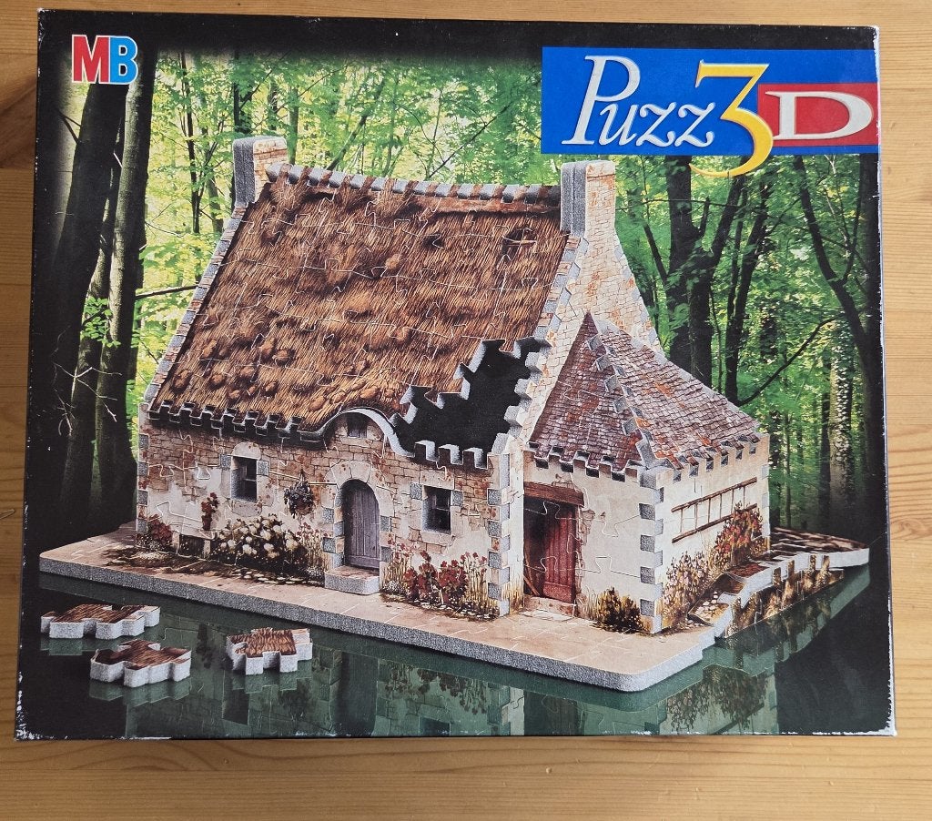3D puzzel Bretons huis MB, Hobby en Vrije tijd, Ophalen of Verzenden, Minder dan 500 stukjes, Gebruikt, Legpuzzel