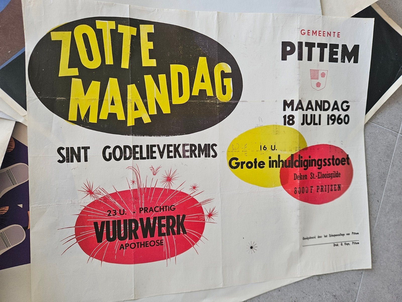 Affiche Pittem 1960, Verzenden