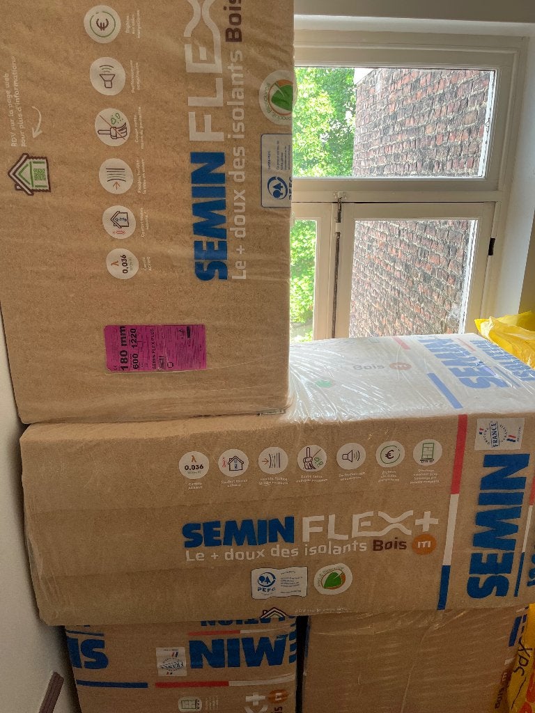 SEMIN FLEX + 180mm Isolant fibres de bois, Bricolage & Construction, Isolation & Étanchéité, Isolation de toiture, 10 à 15 m²