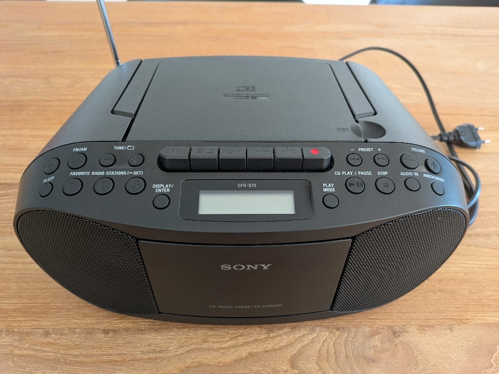 Sony CFD-S70 cd-, cassette- en radiospeler, Audio, Tv en Foto, Ophalen, Zo goed als nieuw, Radio, Met cd-speler