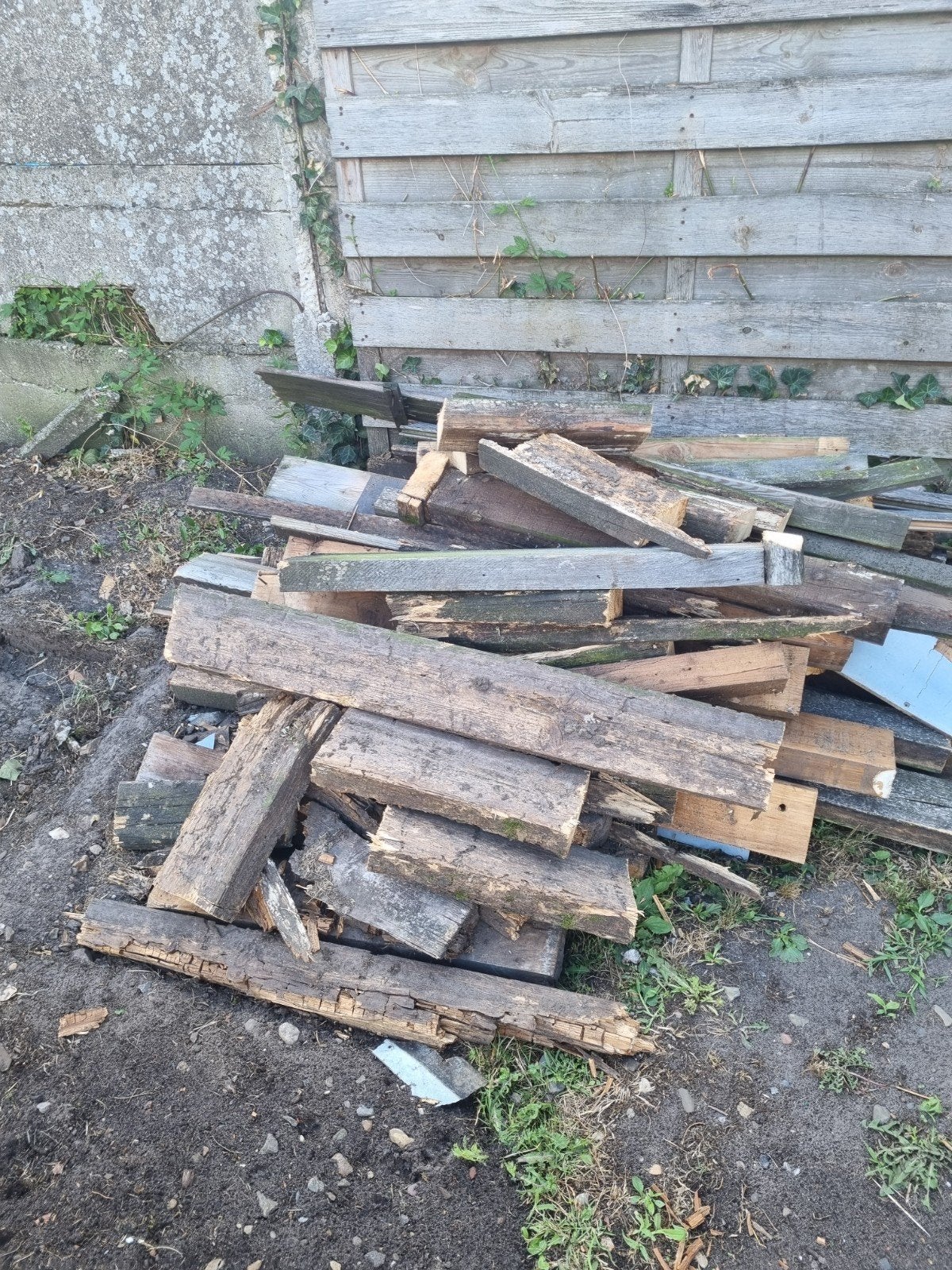 Gratis Brandhout + paletten.(afbraakhout), Doe-het-zelf en Bouw, Hout en Planken, Ophalen