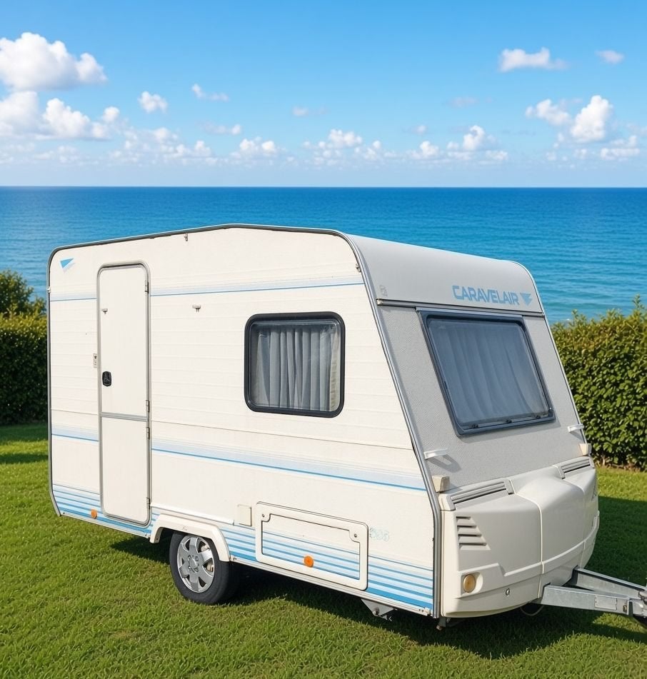 Caravan -750kg 2004, keuringvrij 🌞, Standaardzit, Tot en met 3, Dwarsbed, Caravelair