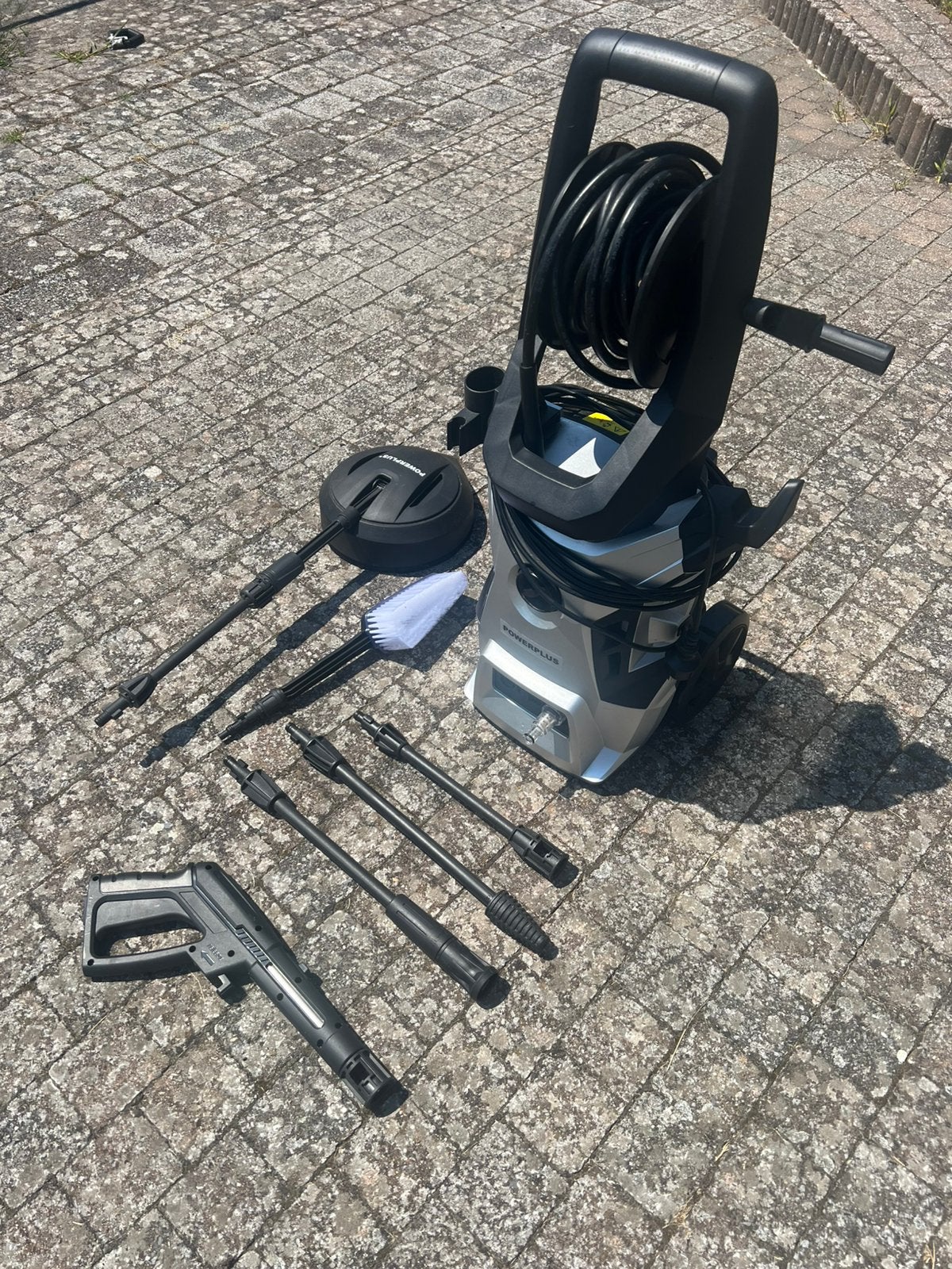 Powerplus hogedrukreiniger, Tuin en Terras, Hogedrukreinigers, Gebruikt, Elektrisch, Met autostop en -start, Ophalen