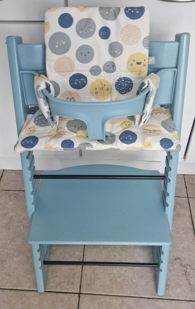 🪑 Stokke Tripp Trapp kinderstoel – aqua Blauw met babyset &, Cd's en Dvd's, Blu-ray, Ophalen