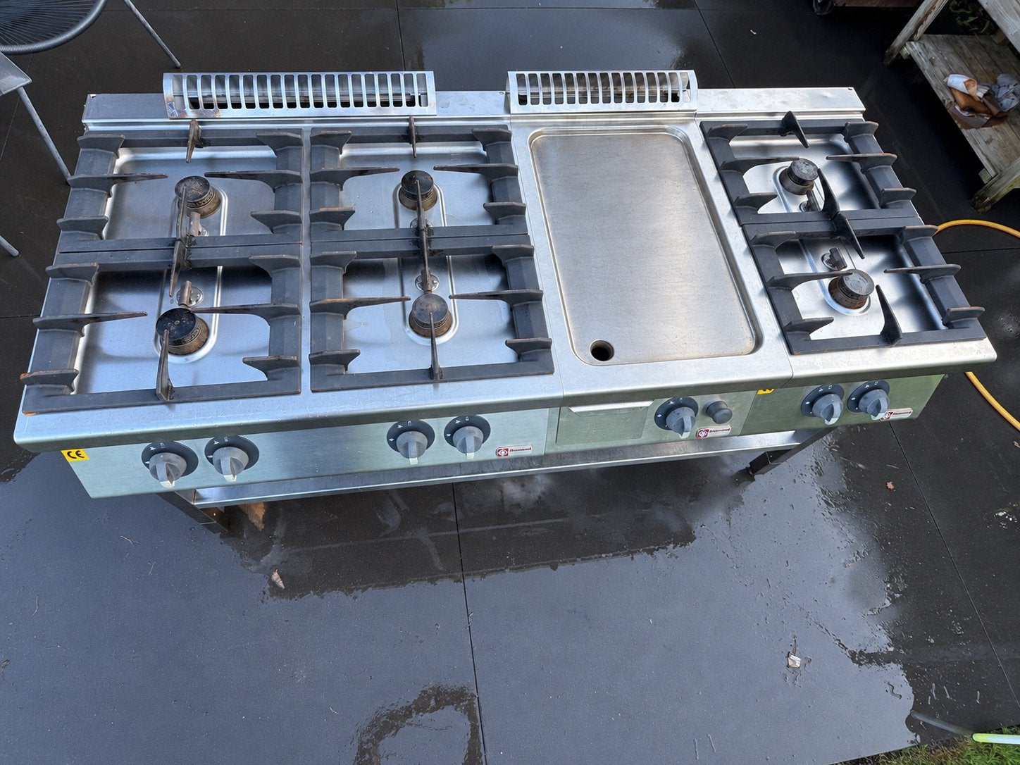 Gasfornuis met bakplaat, Ophalen, Gebruikt, 60 cm of meer, Gas