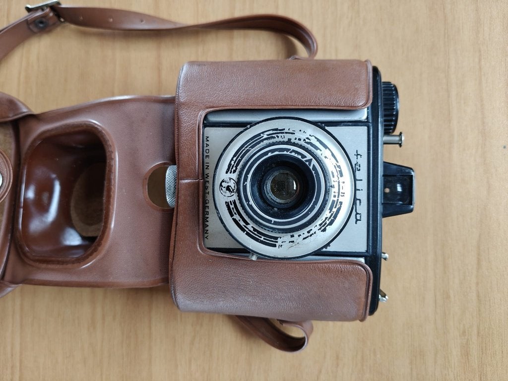 Vintage Felica analoge camera met originele tas, Ophalen of Verzenden, Gebruikt, Compact