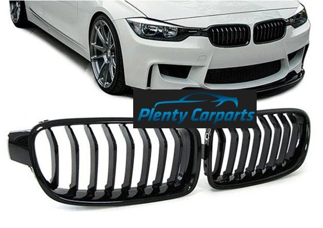 Grill Nierenset voor BMW 3 Sedan (F30, F80) Glanzend Zwart