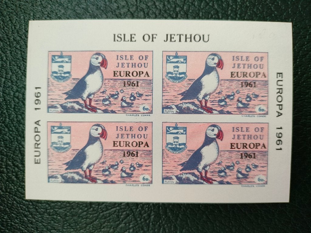 Île de Jethou (Guernesey) 1961 - Europe - oiseaux / Bloc, Timbres & Monnaies, Timbres | Europe | Royaume-Uni, Envoi, Non oblitéré