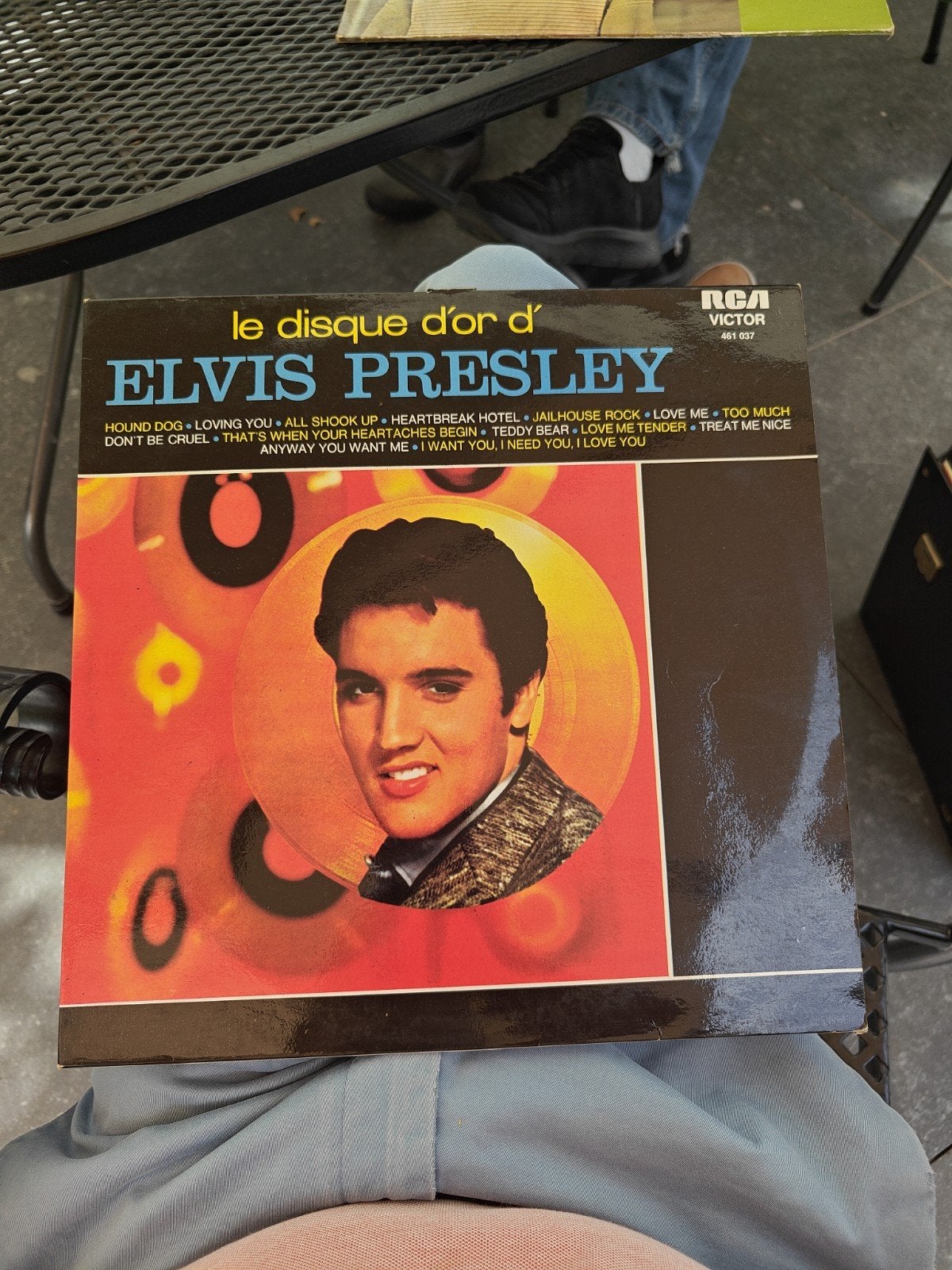 Le disque d'or d'Elvis Presley --- prima staat, Enlèvement ou Envoi, LP