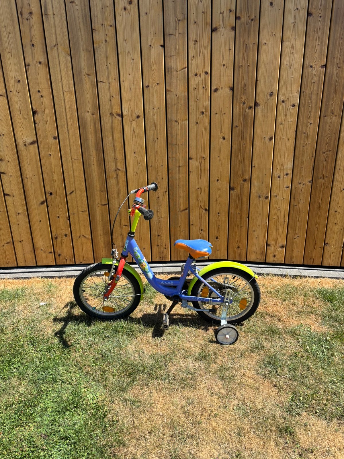 Kinderfiets met steunwieltjes, Fietsen en Brommers, Ophalen of Verzenden, Gebruikt, Zijwieltjes