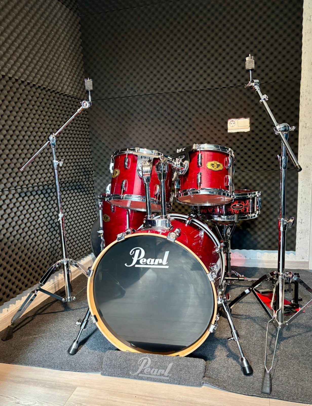 Prof. Set pearl maple 20inch bass + igniter snare, Muziek en Instrumenten, Ophalen, Zo goed als nieuw, Pearl