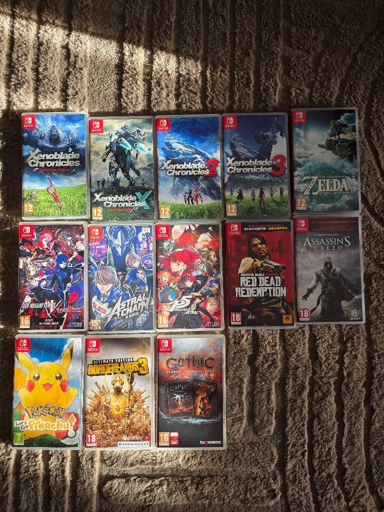 Nintendo Switch OLED + 13 Games | Xenoblade Collection, Games en Spelcomputers, Met 2 controllers, Zo goed als nieuw, Met harde schijf