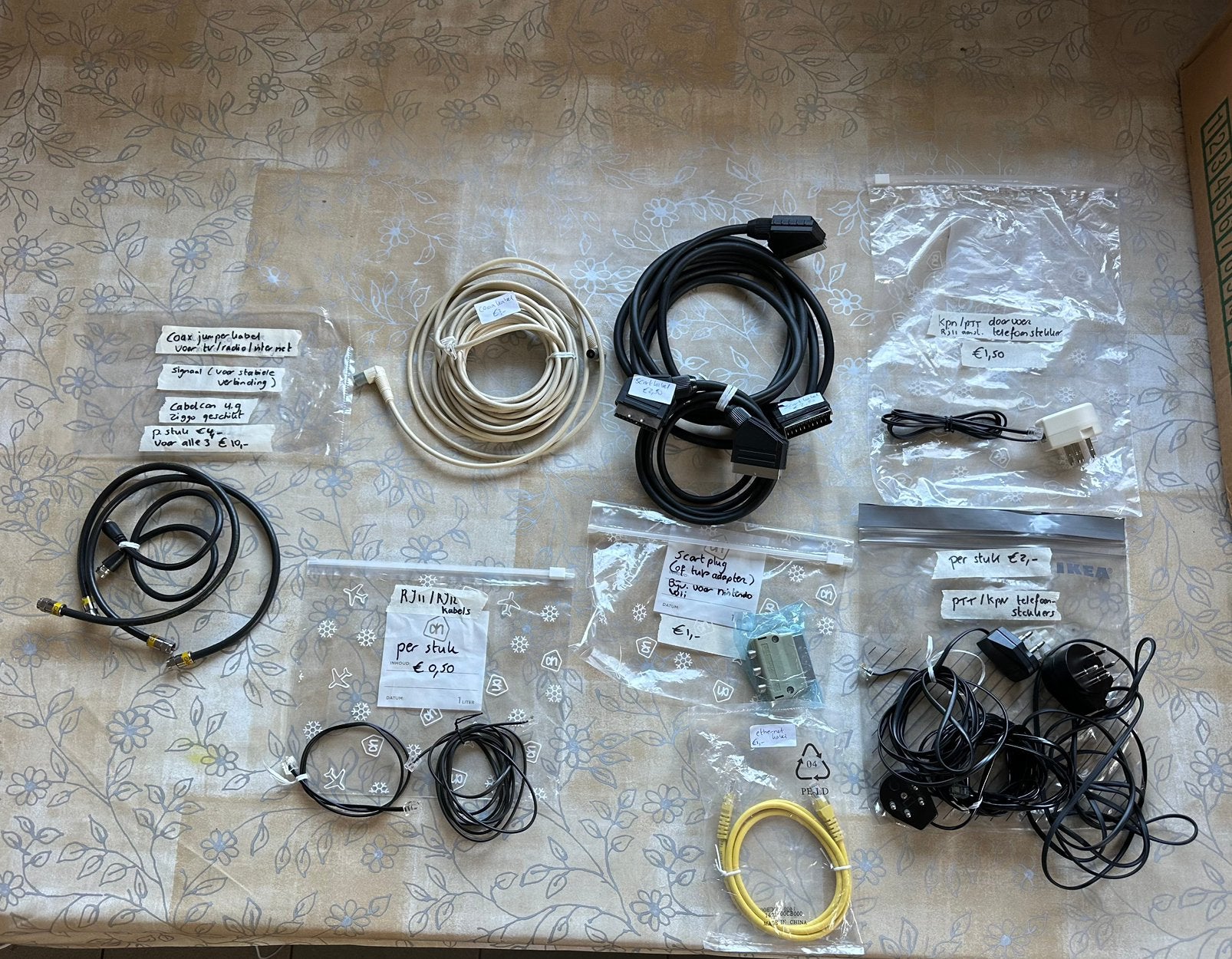 Verschillende soorten kabels, Ophalen of Verzenden, Gebruikt, 5 tot 10 meter, Coaxiale kabel