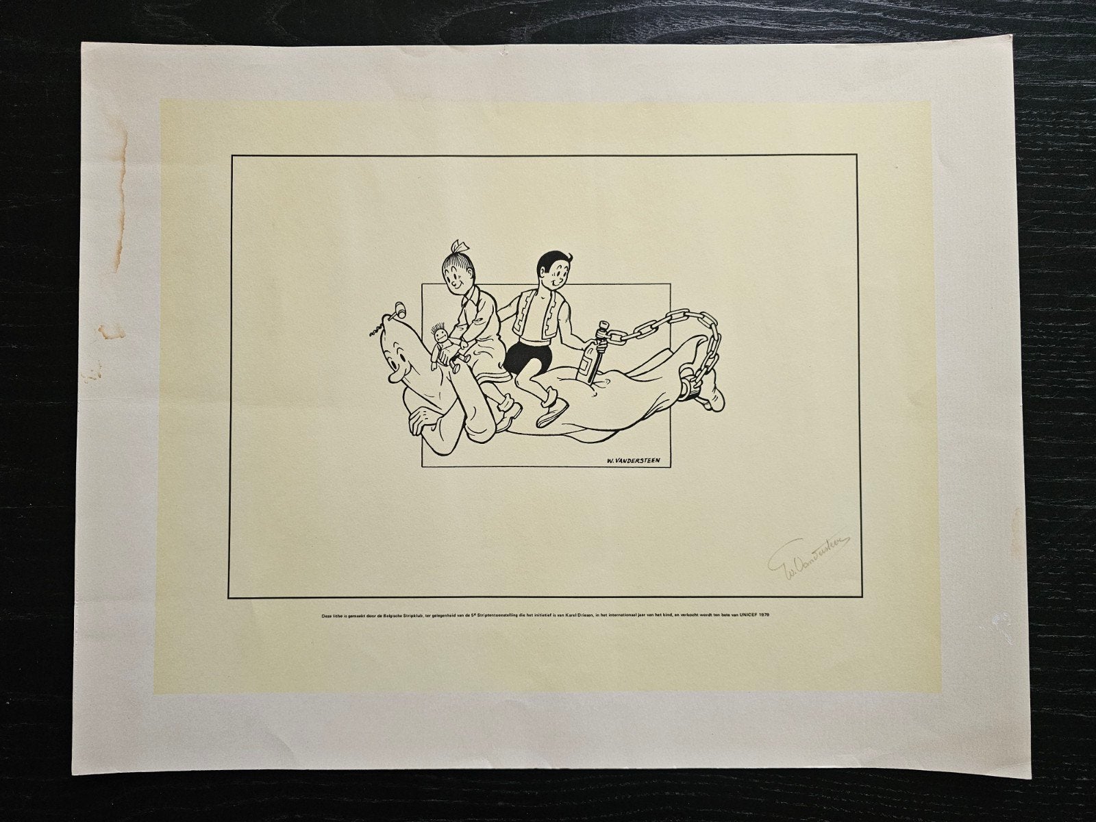 suske en wiske met Sus Antigoon lithografie, Boeken, Ophalen of Verzenden