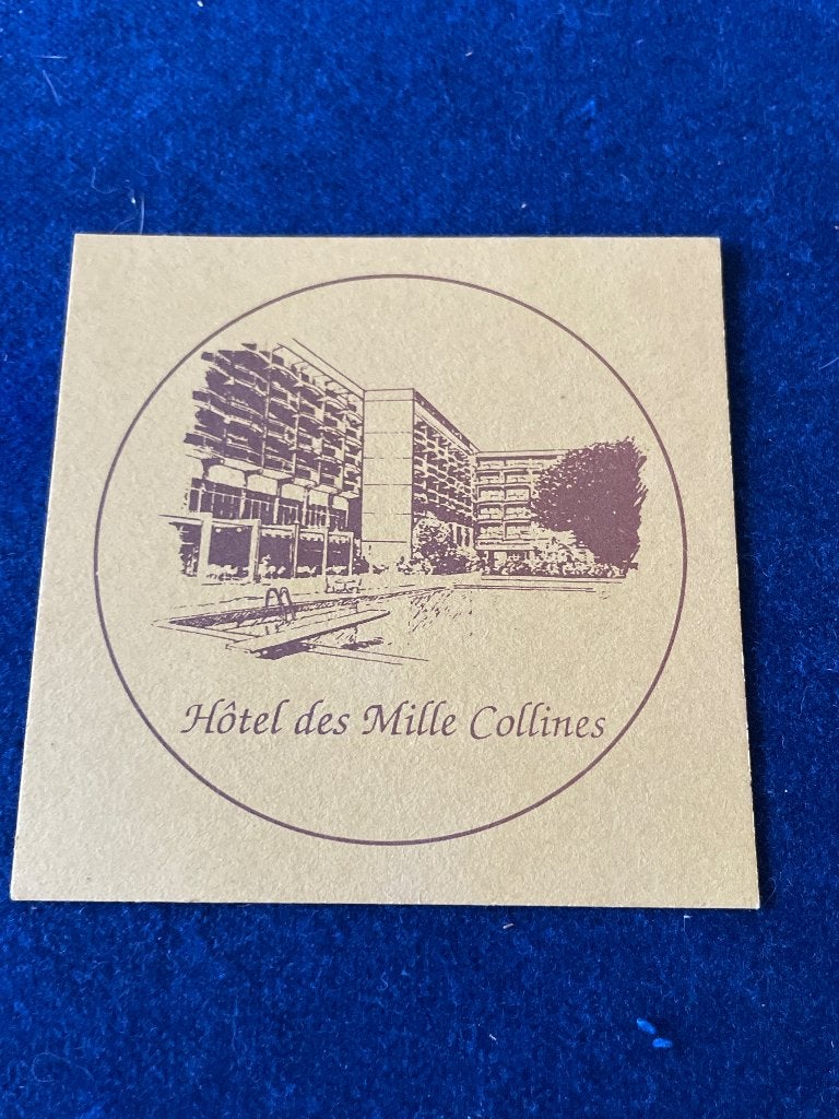 Sous verre de l’Hotel des Mille Collines, Collections, Enlèvement ou Envoi, Comme neuf, Autres types