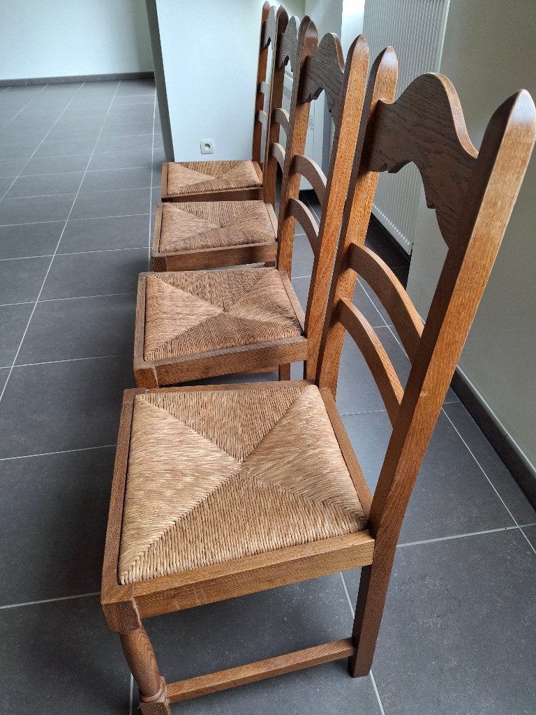 Stoelen 8 stuks, Klassiek, Comme neuf, Brun, Enlèvement