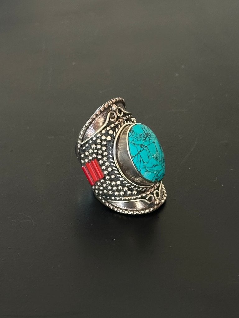 Bague en argent tibétain, Bijoux, Sacs & Beauté, Bagues, 20 ou plus grands, Femme ou Homme, Comme neuf, Enlèvement