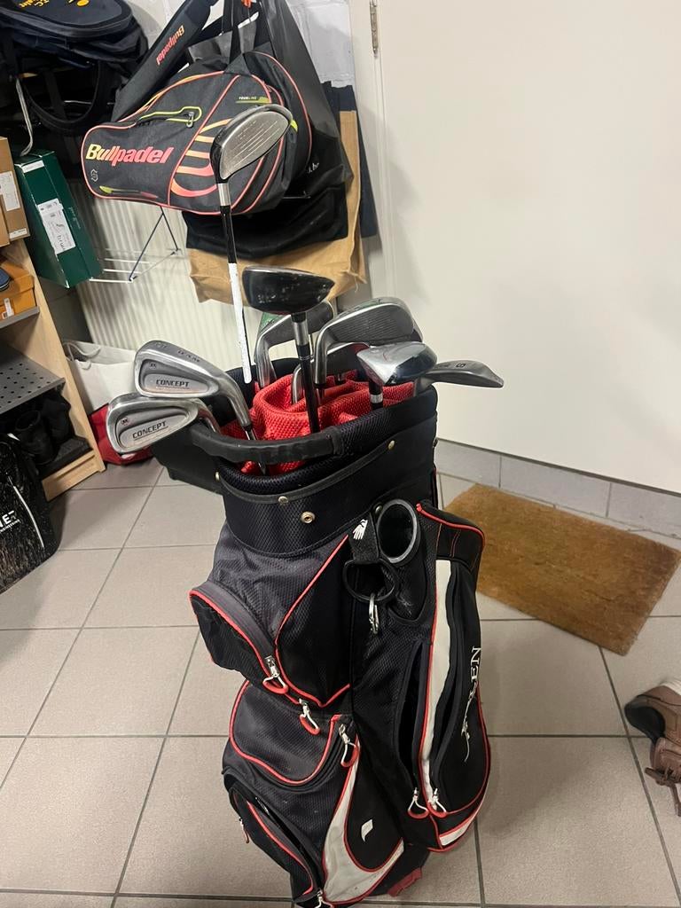 Golfzak + golfclubs RAM, Sport en Fitness, Golf, Ophalen of Verzenden, Zo goed als nieuw