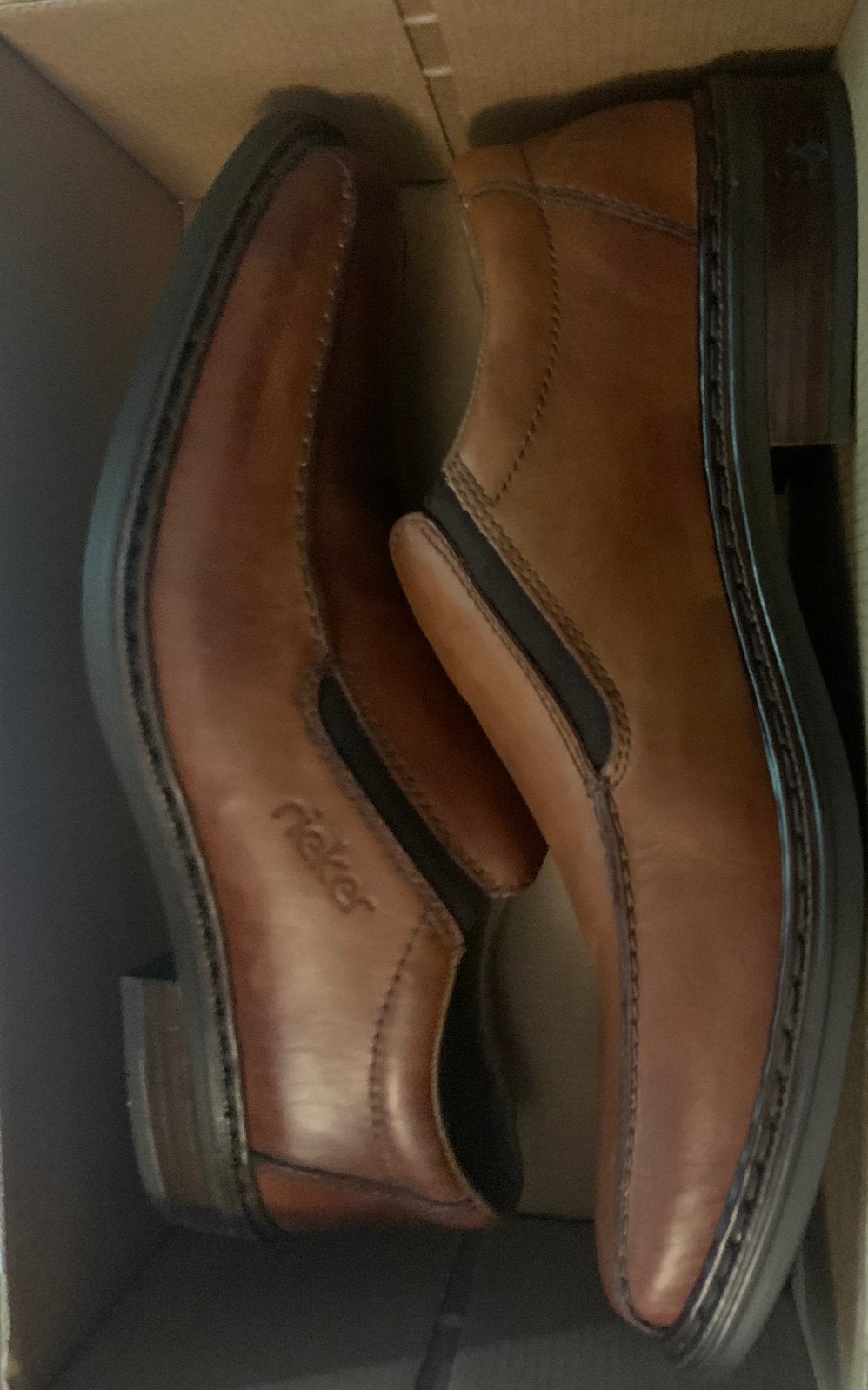 Mocassins de ville en cuir 44 RIEKER NOUVEAU, Enlèvement, Neuf, Brun
